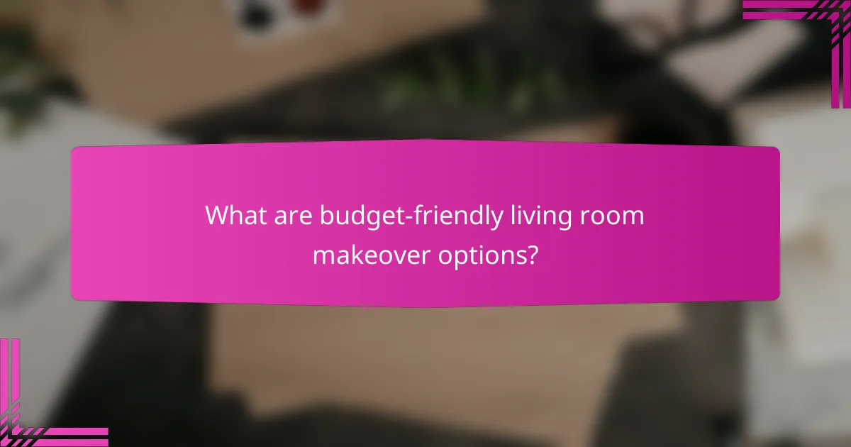 What are budget-friendly living room makeover options?